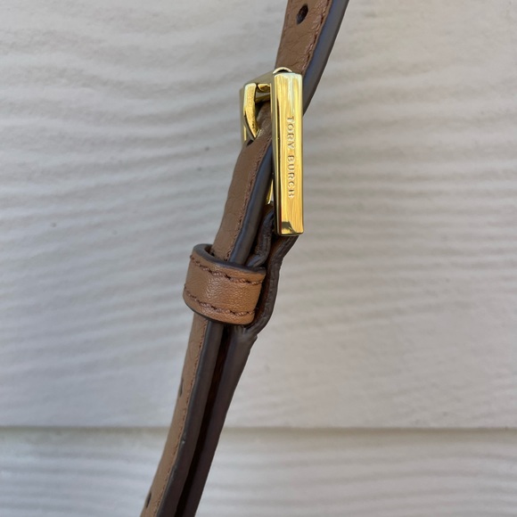 Tory Burch Brown Leather Robinson Double Zip Dome Satchel - Picture 6 of 16